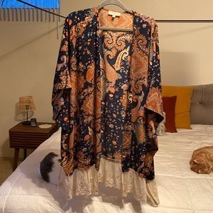 Umgee Lace Detail Kimono